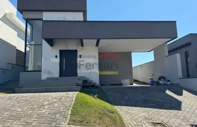 Casa térrea à venda com 3 suítes no figueira garden, em atibaia