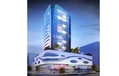 Academia ou espaço fitness, ambientes mobiliados e decorados, elevador