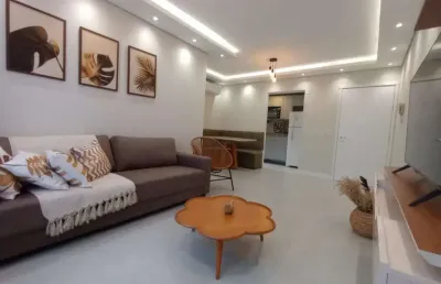 Apartamento todo mobiliado no condomínio life park com 3 quartos e 2 vagas