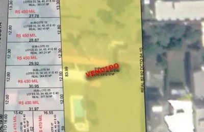 Terreno à 100 metros da alameda lucas,  possibilidade de fazer 2 casas