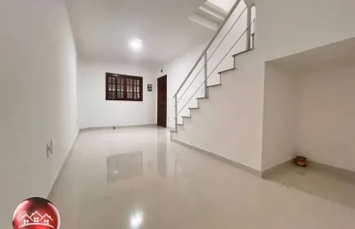 Sobrado novo - ótimo local - 2 quadras da praia - 3 dormitórios e área gourmet - r$458.000.