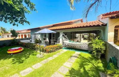 Casa com 6 suítes à venda ou p/locação no cond. moinhos da aldeia - balneário,250 m² por r$ 1.400.000 ou r$7,650,00 - são pedro da aldeia/rj