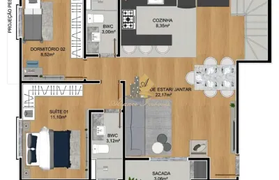 Cobertura duplex para venda em são josé dos pinhais, cidade jardim, 3 dormitórios, 2 suítes, 3 banheiros, 2 vagas