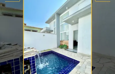 Vendo linda casa linear com 2 dormitórios e piscina  na enseada em rio das ostras