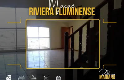 Alugo maravilhosa cobertura com 4 dormitórios no riviera em macaé