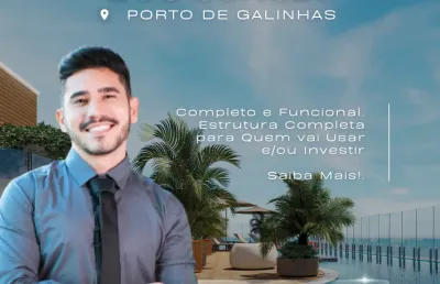 Apartamento em porto de galinhas | pertinho do mar | alta rentabilidade | lazer completo