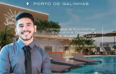 Apartamento em porto de galinhas | pertinho do mar | alta rentabilidade | lazer completo