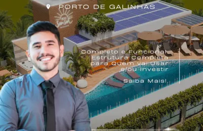 Apartamento em porto de galinhas | pertinho do mar | alta rentabilidade | lazer completo