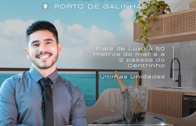 Apartamento em porto de galinhas | no centrinho | 50 m do mar | serviços de resort