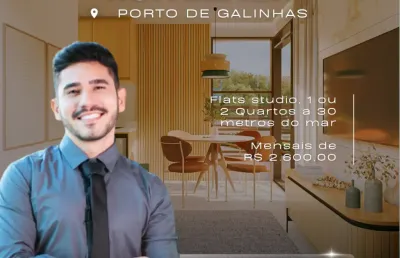 Apartamento em porto de galinhas | 1 e 2 quartos |  perto do mar e do centrinho | alta rentabilidade