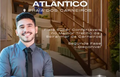 Apartamento beira-mar na praia dos carneiros | melhor trecho | 1 quarto | lazer completo