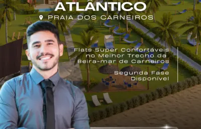 Apartamento beira-mar na praia dos carneiros | melhor trecho | 1 quarto | lazer completo