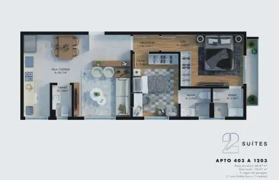 Apartamento com 2 quartos à venda na Avenida Rio Branco, 430, Centro, Florianópolis