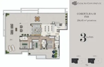 Cobertura com 3 quartos à venda na Rua Eugênio Raulino Koerich, 266, Campinas, São José