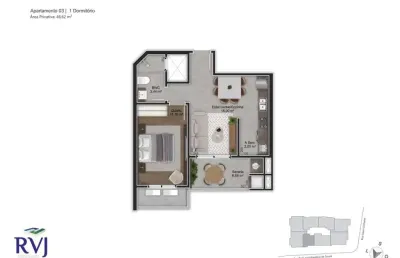 Apartamento com 1 quarto à venda na Rua Lauro Linhares, 1815, Trindade, Florianópolis