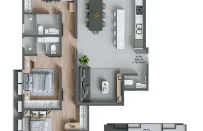 Apartamento com 3 quartos à venda na Rua Allan Kardec, 120, Agronômica, Florianópolis