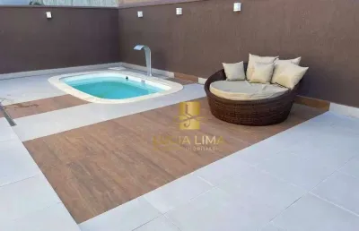 Casa belissima  para alugar mobiliada, com piscina, 3 dormitórios, 150 m² por r$ 6.300/mês - condomínio terras do vale - caçapava/sp