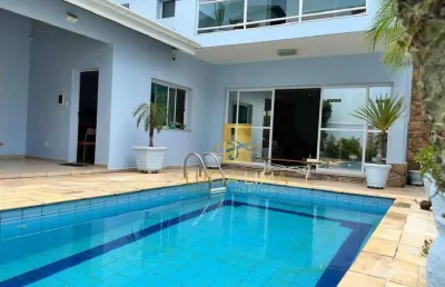Sobrado aluga com piscina, 4 dormitórios, 328 m² por r$ 8.800/mês - jardim altos de santana i - jacareí/sp