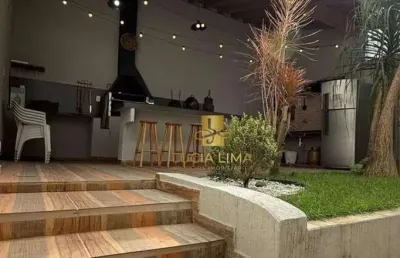 Sobrado dos sonhos, com espaço gourmet, 3 dormitórios à venda, 180 m² por r$ 899.000 - villa branca - jacareí/sp