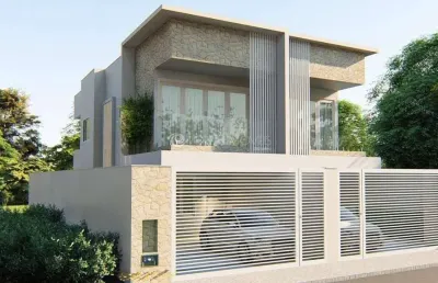 Casa moderna com 3 dormitórios e área gourmet no alto são bento