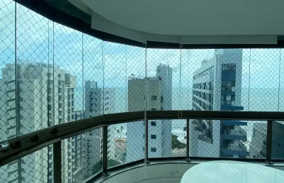 Lindo apartamento mobiliado na rua setúbal, alto padrão, 4 quartos