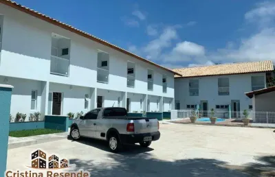 Casa em condomínio fechado com 2 quartos à venda no massaguaçu, caraguatatuba  por r$ 390.000