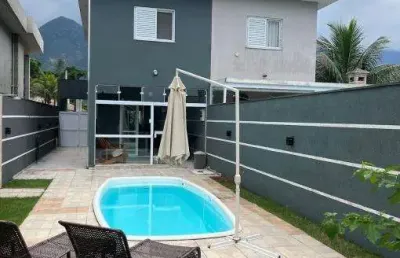 Casa em condomínio fechado com 3 quartos à venda em boraceia, bertioga  por r$ 950.000