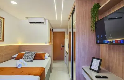 Smart convernções - temporada - studio mobiliado e climatizado em armação.