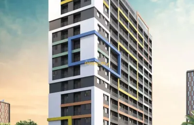 Lançamento cena living - apartamento de 26.25m² à venda, centro, curitiba, pr