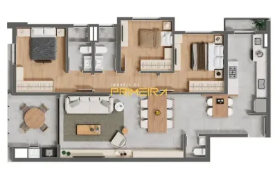 Apartamento com 3 quartos à venda na Rua Carlos de Campos, 943, Boa Vista, Curitiba