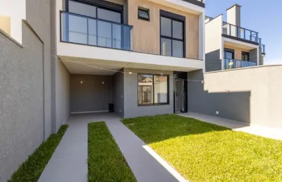 Sobrado novo no bairro pilarzinho - 123m² privativos quintal com grama