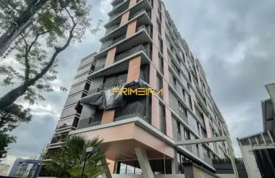 Edifício oxygen - studio moderno,  1 quarto com sacada e churrasqueira no batel.