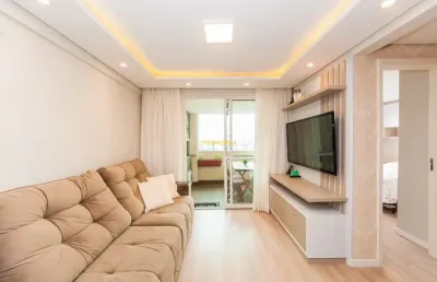 Resid. paris - apto 2 dormitórios, semi mobiliado, com vaga de garagem no bairro novo mundo.