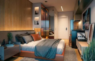 Gadens mora - studio 19.36m2 com vaga de garagem no centro