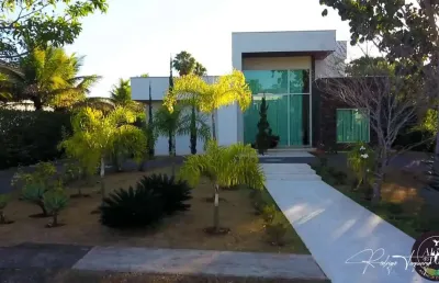 Casa térrea à venda no aldeia do vale com 4 suítes, vista definitiva e lazer completo