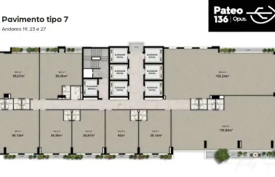 Pateo 136 opus – sala comercial no setor marista com 50 m² e alto padrão corporativo