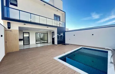 Casa moderna à venda com piscina no condomínio gran reserve em indaiatuba