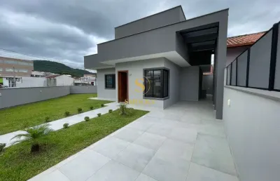 Casa em condomínio fechado com 3 quartos à venda na rua miguel batista da silva, bela vista, palhoça, 80 m2 por r$ 600.000