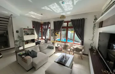 Casa em condomínio fechado com 3 quartos à venda na rua gilberto pedro hoffmann nahas, pantanal, florianópolis, 205 m2 por r$ 1.990.000