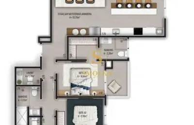 Apartamento com 2 quartos à venda na servidão natalina machado, cacupé, florianópolis, 61 m2 por r$ 1.133.241