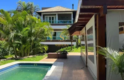 Casa em condomínio fechado com 4 quartos à venda na rodovia jornalista manoel de menezes, praia mole, florianópolis, 410 m2 por r$ 4.250.000