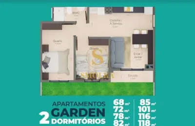 Apartamento com 2 quartos à venda na rua arcendino dos santos, são sebastião, palhoça, 118 m2 por r$ 309.000