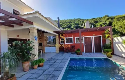 Casa em condomínio fechado com 4 quartos à venda na rua da cássia aleluia, cachoeira do bom jesus, florianópolis, 255 m2 por r$ 3.300.000