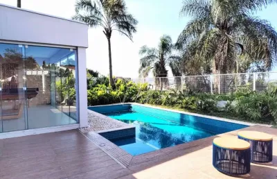 Casa em condomínio fechado com 5 quartos à venda na rua san conrado, s/n, loteamento caminhos de san conrado (sousas), campinas, 339 m2 por r$ 2.650.000