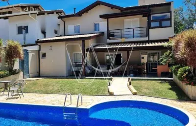 Casa em condomínio fechado com 4 quartos para alugar na rua san conrado, s/n, loteamento caminhos de san conrado (sousas), campinas, 298 m2 por r$ 8.500