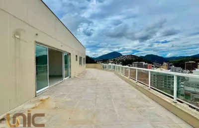 Cobertura com 3 dormitórios à venda, 205 m² por r$ 1.400.000,00 - agriões - teresópolis/rj