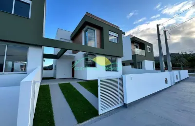 Casa nova no bairro açores, florianópolis - vista maravilhosa para o mar, - imóvel com 3 quartos e