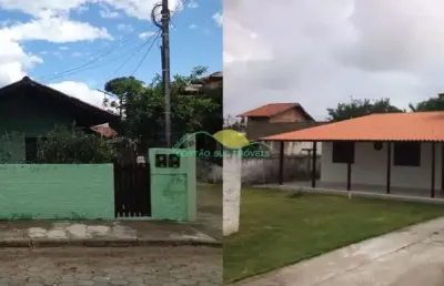 Duas casas de alvenaria, a da frente com 2 quartos e a dos fundos com 3 quartos no campeche - flori