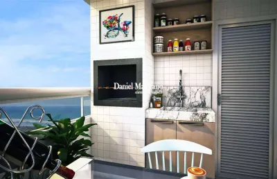 Apto de 2 dorm c/ suíte, vista mar, 73,65 m² de área útil, 70 metros da praia. bairro: maracanã.