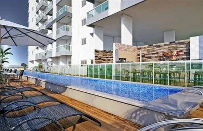 Apto de 2 dorm sendo 2 suítes, 2 vagas, frente mar, 91,54 de área útil. bairro: jardim real.